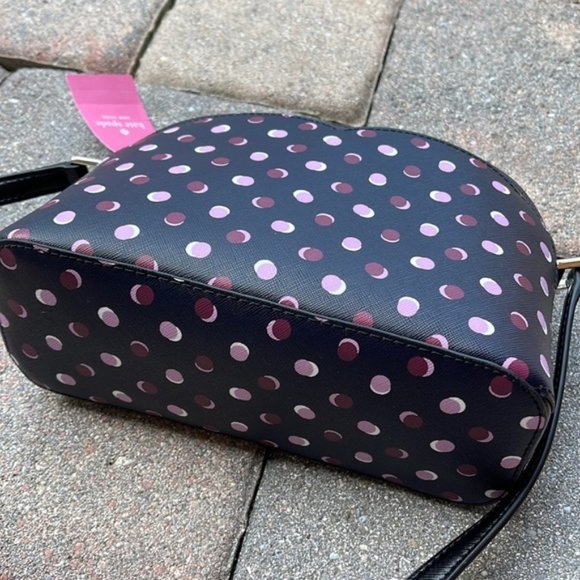 Kate Spade Payton Dome Crossbody with Fiesta Dot Black Multi - Picture 2 of 16